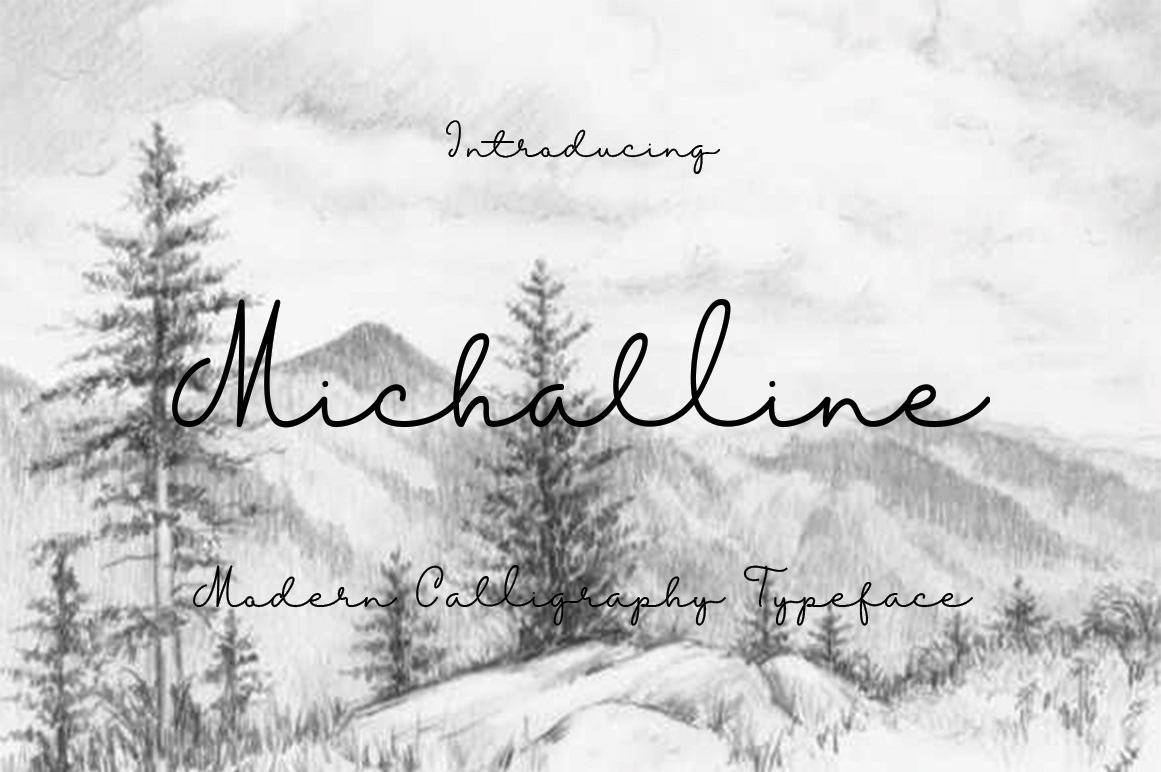 Michalline Font: A Modern Script for Handmade Brands